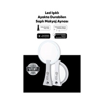 Proco Beauty Pro Led Işıklı Ayakta Durabilen Makyaj Aynası - Şarj Edilebilir Uzun Ömürlü Kullanım Beyaz