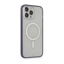 Apple Uyumlu   iPhone 14 Pro Max Kılıf Grand Magneticsafe Kapak - Mor