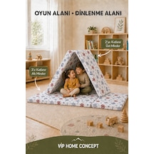 2'li Katlanabilir Çocuk Oyun Minderi Ve Yer Yatağı Seti 70x180 + 70x120 CM 6 CM - Marin