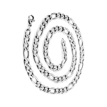 Figaro Erkek Paslanmaz Çelik Kolye Zincir Kalın 8Mm Eck19K (417464403) Beyaz