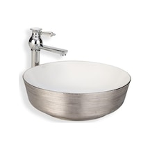 E-5004g Tezgah Üstü Porselen Lavabo Renkli