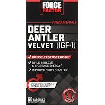 Force Factor, Deer Antler Velvet Testo Igf-1 , 60 Capsules