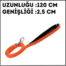 Uyguna-yakala Turuncu- 2.5 120 Cm Dokuma Gezdirme Kayışı-ma.499