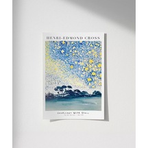 Çerçevesiz Poster Henri-edmond Cross Yıldızlarla Dolu Manzara