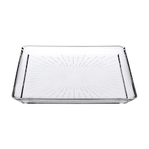 Paşabahçe Madlen Servis Tabağı 68683 Madlen Crystal Glass 24x24 Çok Renkli