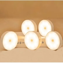 Harekete Duyarlı Sensörlü Sarjlı Mıknatıslı Gün Işık Led Mutfak, Banyo, Yatak Odası Led Işık 6 Günışığı