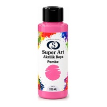 Super Art Akrilik Boya Pembe 200 Ml 1 Şişe