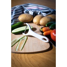 Solingen Mat Beyaz Sapan Soyacak Paslanmaz Alman Çeliği, Ergonomik Sap, Çift Yönlü Kullanım-180 Beyaz