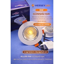 Alles 5w Günışığı Beyaz Kasa Led Spot Gün Işığı