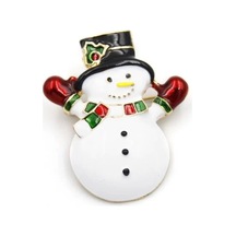 Kardan Adam Broş - Beyaz Çok Renkli