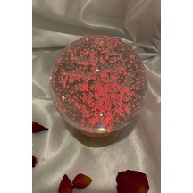 3d Led Işık Cam Küre Çok Işıklı Ahşap Hava Kabarcığı Büyük Boy 10 Cm