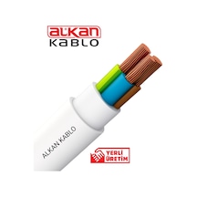 3x1,5 Mm² H05vv-f Ttr Kablo Beyaz %100 Bakır 10 Metre