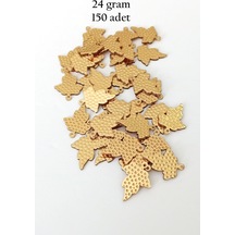 Oya Abiye Bileklik Kolye Pleksi Metalik Plastik Pul Altın Renk 24 Gram 150 Adet - Bnc549 Çok Renkli