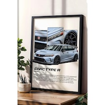 Civic Type R Çerçeveli Tablo - Honda Car Poster
