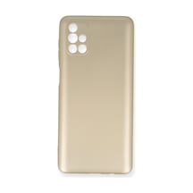 Newface - 95 - Samsung Galaxy M51 Kılıf First Silikon - Edntrend - - Gold