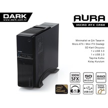 Dark Aura 300W Usb3.0. Kart Okuyuculu.Microatx - Mini Itx Kasa
