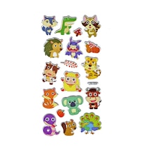 Sticker Kabartmalı Stiker Defter Planlayıcı Etiket Lrı004 -17x9 Cm- Şirin Hayvanlar