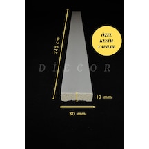 Diecor Dekoratif Boyanabilir 1 Adet 3 Cm Düz Polistren Duvar Çıtası Beyaz 30 X 10 Model:xa240