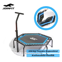 Joınfıt Katlanabilir Tutunmalı Fitness Trambolin Mavi