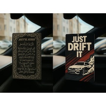Ayetel Kürsi Ve Just Drift It - İkili Oto Kokusu - Dekoratif Araç Kokusu Ve Aksesuarı