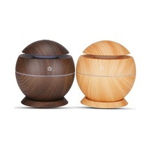 Springsun 130ml Usb Nemlendirici Aromaterapi Makinesi 7 Renkli Led Işıklı Ev Odası Ofis Kullanıma Uygun Açık Ahşap Desenli Tabanlı