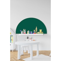 MSticker Bohem Koyu Yeşil Yarım Daire Çocuk Bebek Odası Sticker 50x100cm