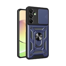 Newface Samsung Galaxy A16 5g Kılıf Pars Lens Yüzüklü Silikon - Lacivert