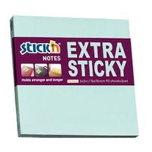 Hopax Stıckn Yapışkanlı Not Kağıdı Extra 90 Yp 76X76 Pastel Mavi