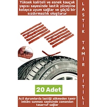 Otomobil Motosiklet Bisiklet Onarım Bakım Esnek Kauçuk Acil Durum Kiti Lastik Tamir Fitili 20 Adet