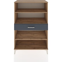 Hyperion Dolap 3 Raflı Tek Çekmeceli 88x44x134 Çam-antrasit Çam