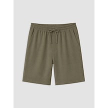 Lcw Vision Haki Regular Fit Keten Karışımlı Erkek Şort