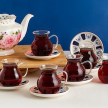 Perotti 17903 Laleli 12 Parça 6 Kişilik Çay Seti 210 Ml Renkli