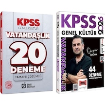 Yargı + Deli Defteri 2026 Kpss Vatandaşlık 44+20 Deneme 2 Li Set - Özgür Özkınık Yargı + Deli Defteri Yayınları