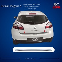 Ebal Otomotiv Renault Megane 3 Krom Bagaj Alt Çıtası 2010-2016 P. Çelik (HB)