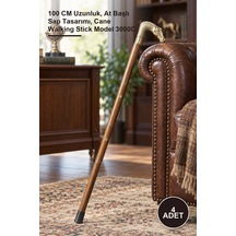 4 Adet Pirinç At Büstü Baston 100 Cm Uzunluk, At Başlı Sap Tasarımı, Cane Walking Stick Model 3000c