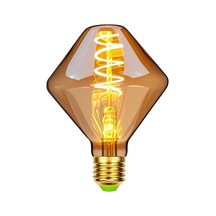 4w Vintage Led Kısılabilir Işık Kaynağı - Düzensiz Şekil - 220/240v - E27 Edison Vida - Özel - Antika Dekoratif Lamba Jiroskop Çok Renkli