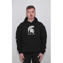 Moaon Aabe 300 Spartalı Kask Savaşçı Sweatshirt Unisex Kapüşonlu Hoodie 001