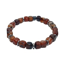 Jtss26blk1821 Lapis Lazuli Onyx Hematit Doğaltaş Mavi Siyah 8 Mm Garantili Esnek Janti Bileklik Çok Renkli