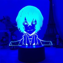 Yucama Anime Gece Lambası Rgb Renkli Neon Lamba Yatak Odası Arkadaş İçin Nakakara Chuya Anime Köpek Sokak Osamu Dazai Noel Doğum Günü Hediyesi-7 Renk Uzaktan Kumandasız Q2 - Uzaktan Kumandalı 16 Renk - Q4