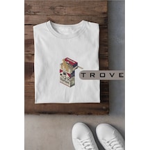 Tarzsokak Unısex Kadın Erkek Sigara Paket Tasarım Japon %100 Pamuk Baskılı Siyah Beyaz T-shirt