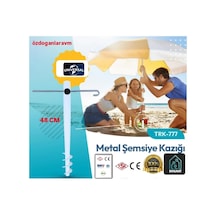 Tr Özdoğanlar Metal Şemsiye Kazığı, 48 Cm, Beyaz Genel