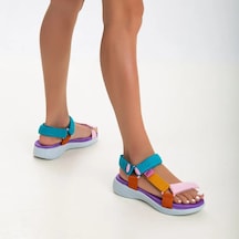 Çok Renk Düz Taban Günlük Kadın Spor Sandalet 001