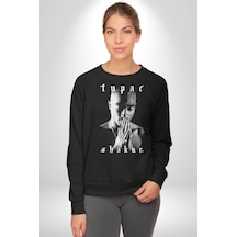 Tupac Shakur Şarkıcı Unisex Siyah Sweatshirt Siyah