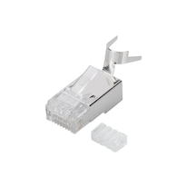 Cat 6a/cat 7 Modüler Konnektör, 8p8c, Awg 22 - 23 Kablo İçin, Kablo Yük Taşıyıcılı İnsert Load Bar , Kılavuz Guide Plate Dahil-19521
