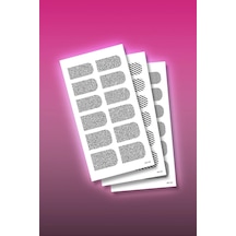 3'lü Tırnak Dövmesi Seti, Tırnak Sticker Seti, Nail Art, Tattoo Beyaz - Çok Renkli