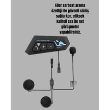 Yeni Nesil Bluetooth Kulaklık Motosiklet Kask Uyumlu 5.0