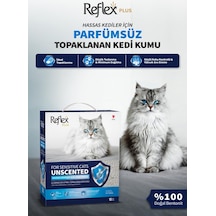 Reflex Plus Hassas Kediler İçin Parfümsüz Topaklanan Kedi Kumu 10l