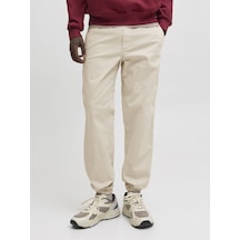 Jack & Jones Jack Jones Erkek Jogger Paçası Ribanalı Pantolon 12278949 Krem