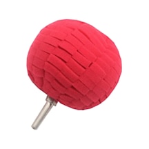Gajeena Motorlu Matkap Uyumlu 80mm Sponge Fırça, Araç Jant Ve Ampul Temizliği İçin Pürüzsüz Parlatma Aksesuarı, Kırmızı