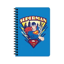3 Adet Superman A6 80 Yaprak Çizgili Spiralli Bloknot